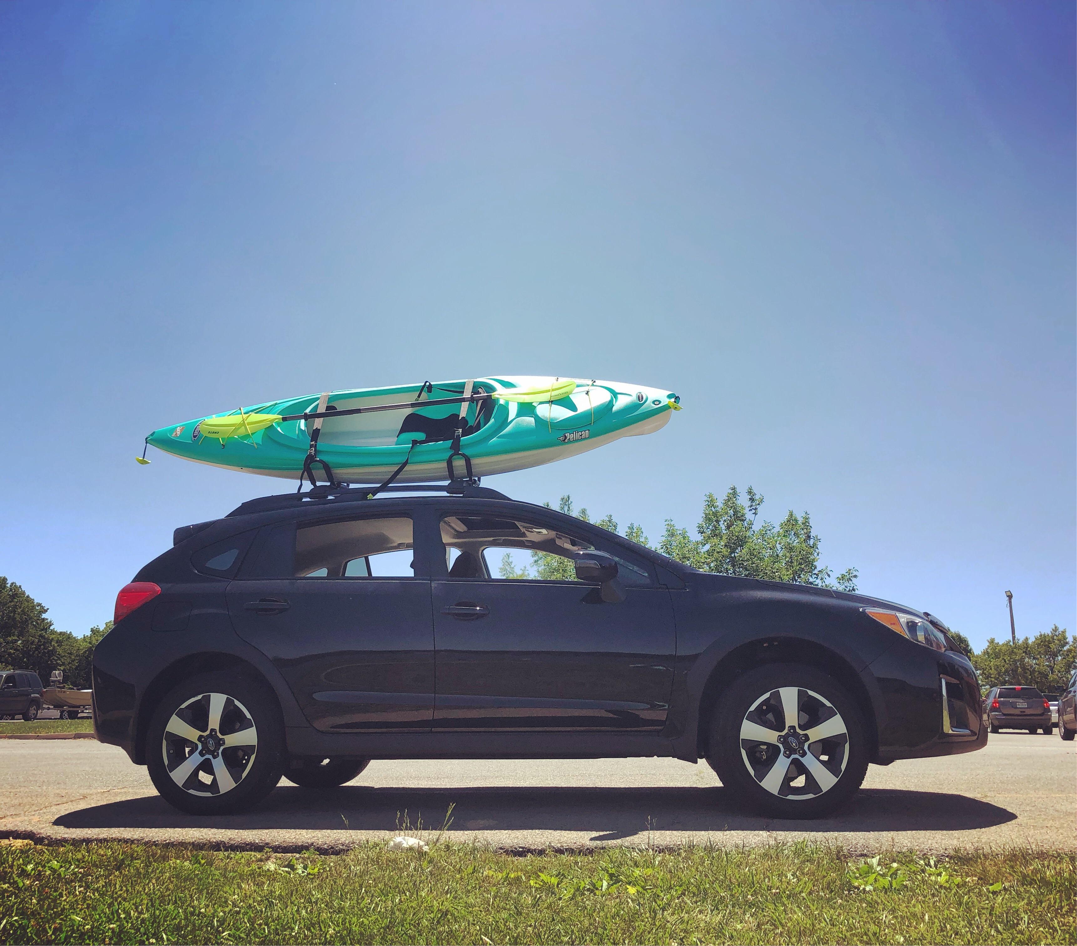 Subaru crosstrek roof on sale rack kayak